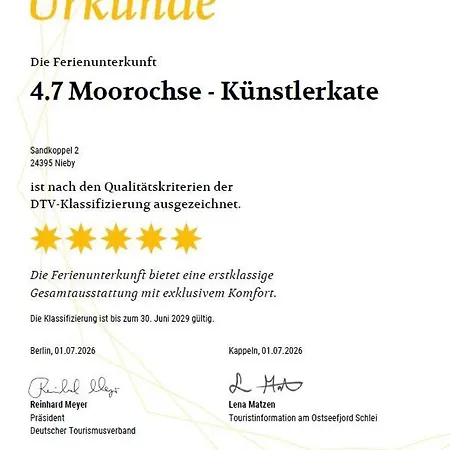 Reetdorf Geltinger Birk Kuenstlerkate Moorochse *